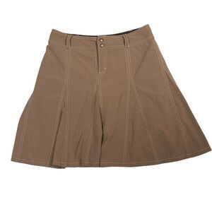 Athleta Whatever Pleated Skirt Skort‎ Tennis A-Line in Light Brown size 6